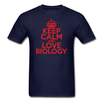 "Keep Calm and Love Biology" (red) - Men's T-Shirt