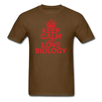 "Keep Calm and Love Biology" (red) - Men's T-Shirt