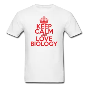 "Keep Calm and Love Biology" (red) - Men's T-Shirt