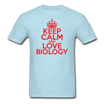 "Keep Calm and Love Biology" (red) - Men's T-Shirt