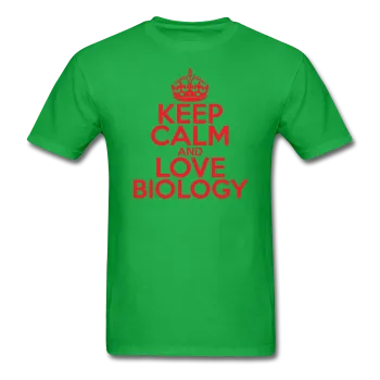 "Keep Calm and Love Biology" (red) - Men's T-Shirt