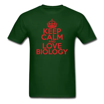 "Keep Calm and Love Biology" (red) - Men's T-Shirt