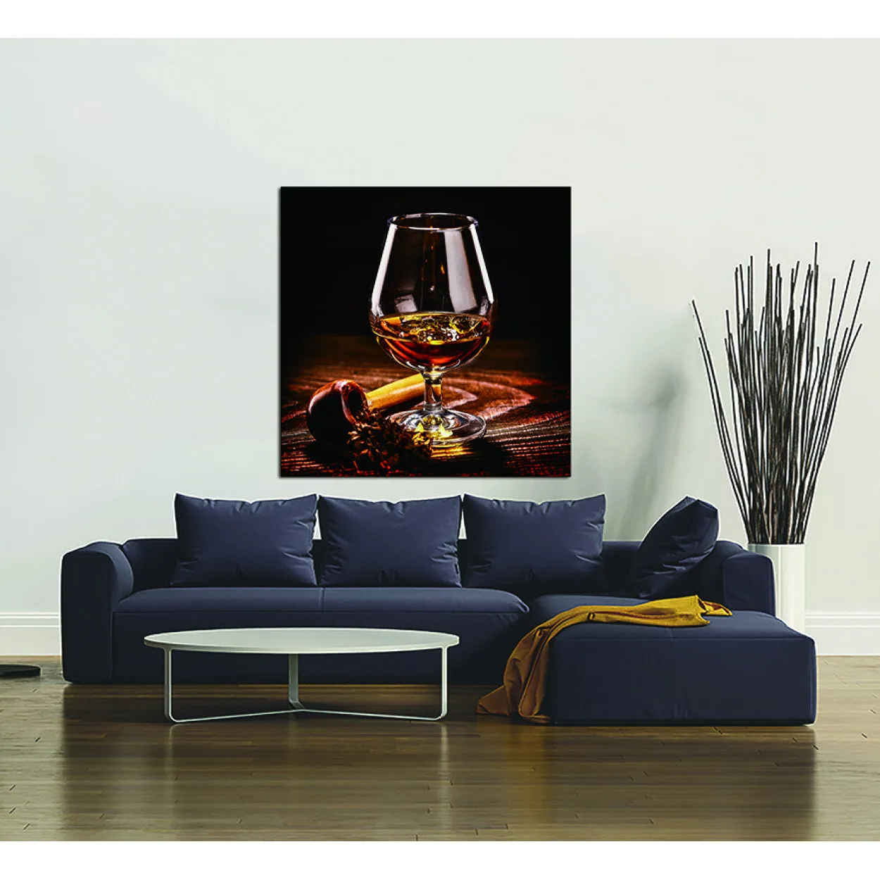 "Pipe and Tasting Glass" Acrylic Wall Art (40"H X 40"W)