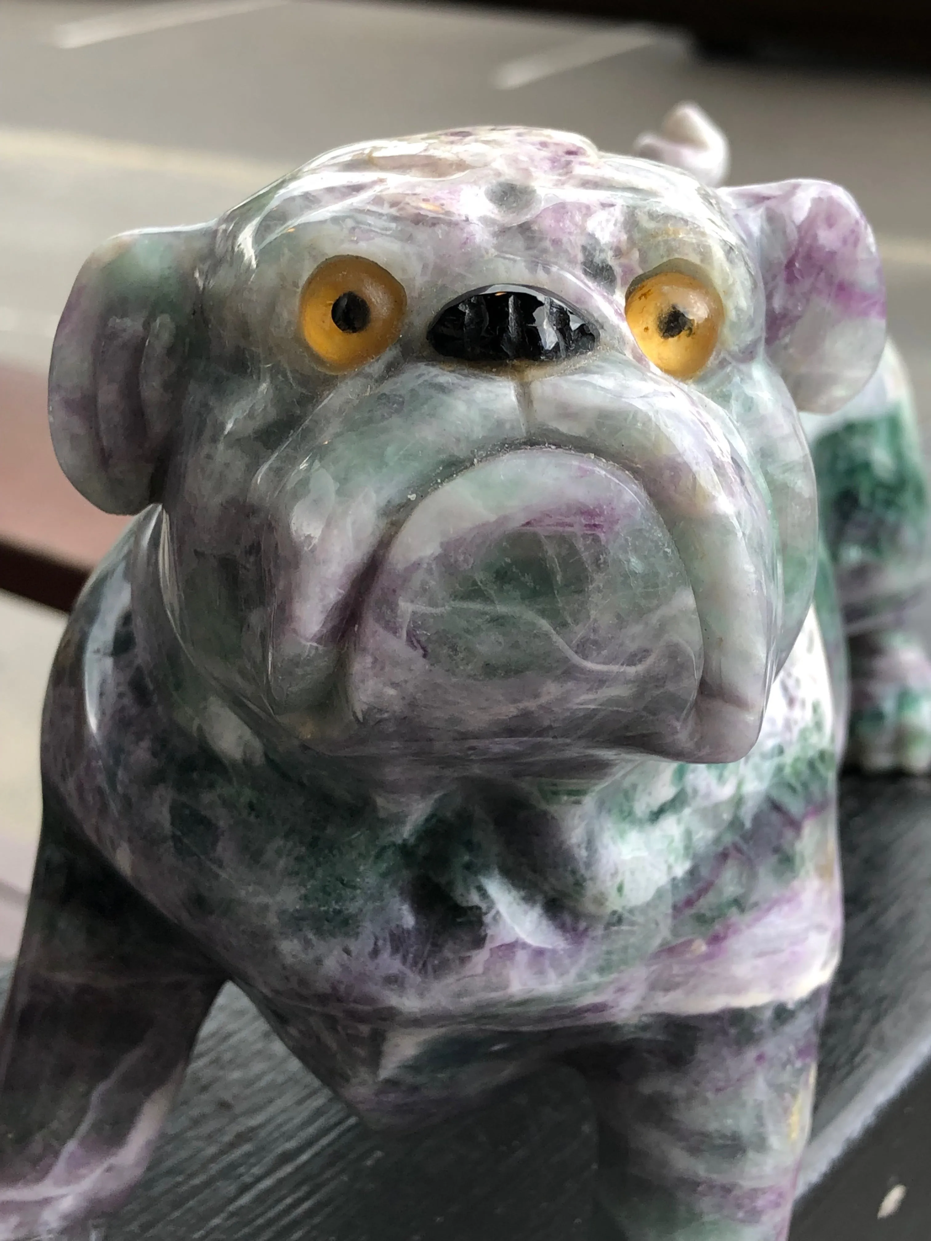 Rainbow Fluorite English/British Bull Dog [AR27]