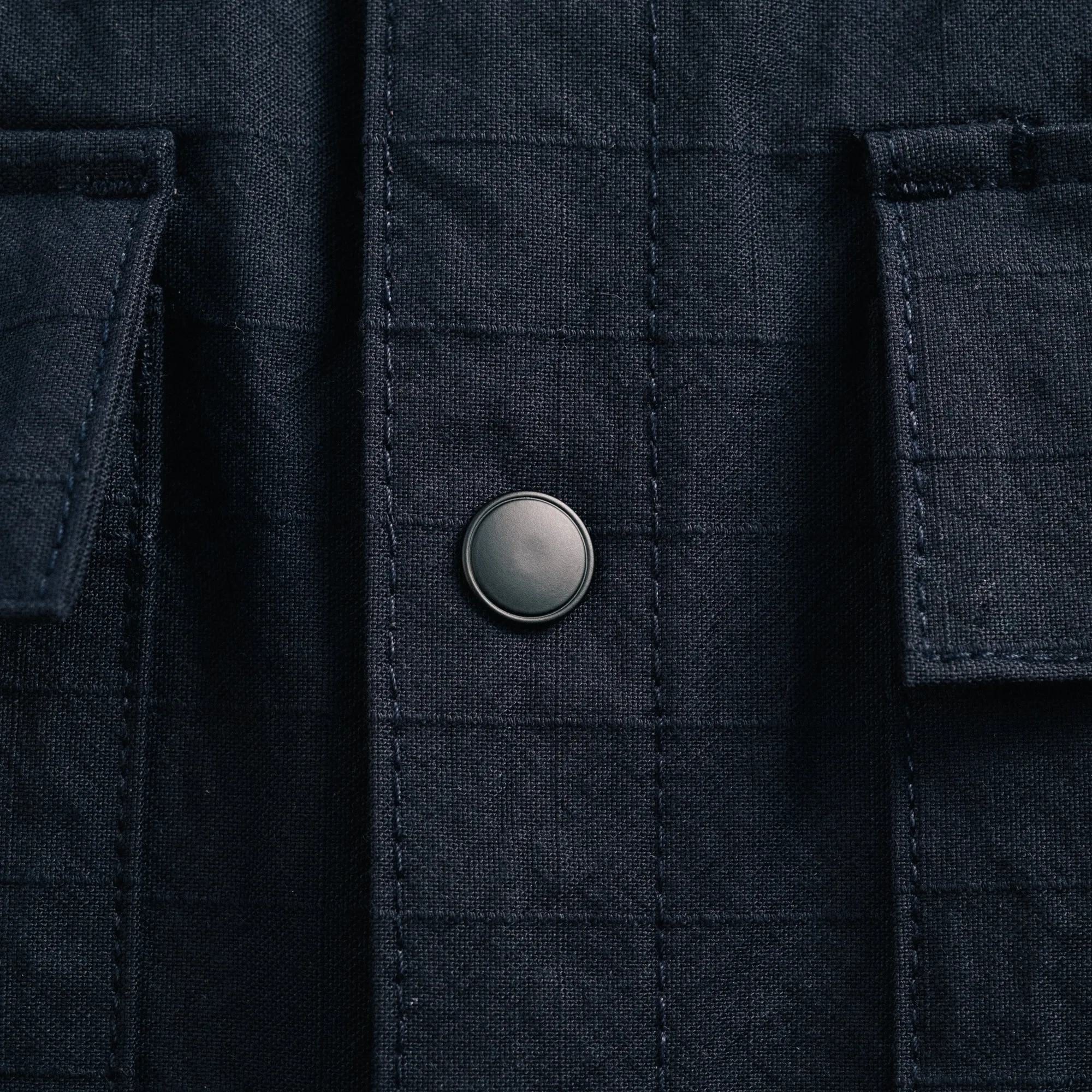 Rogue Territory Oxford Overshirt Navy Nylon Grid