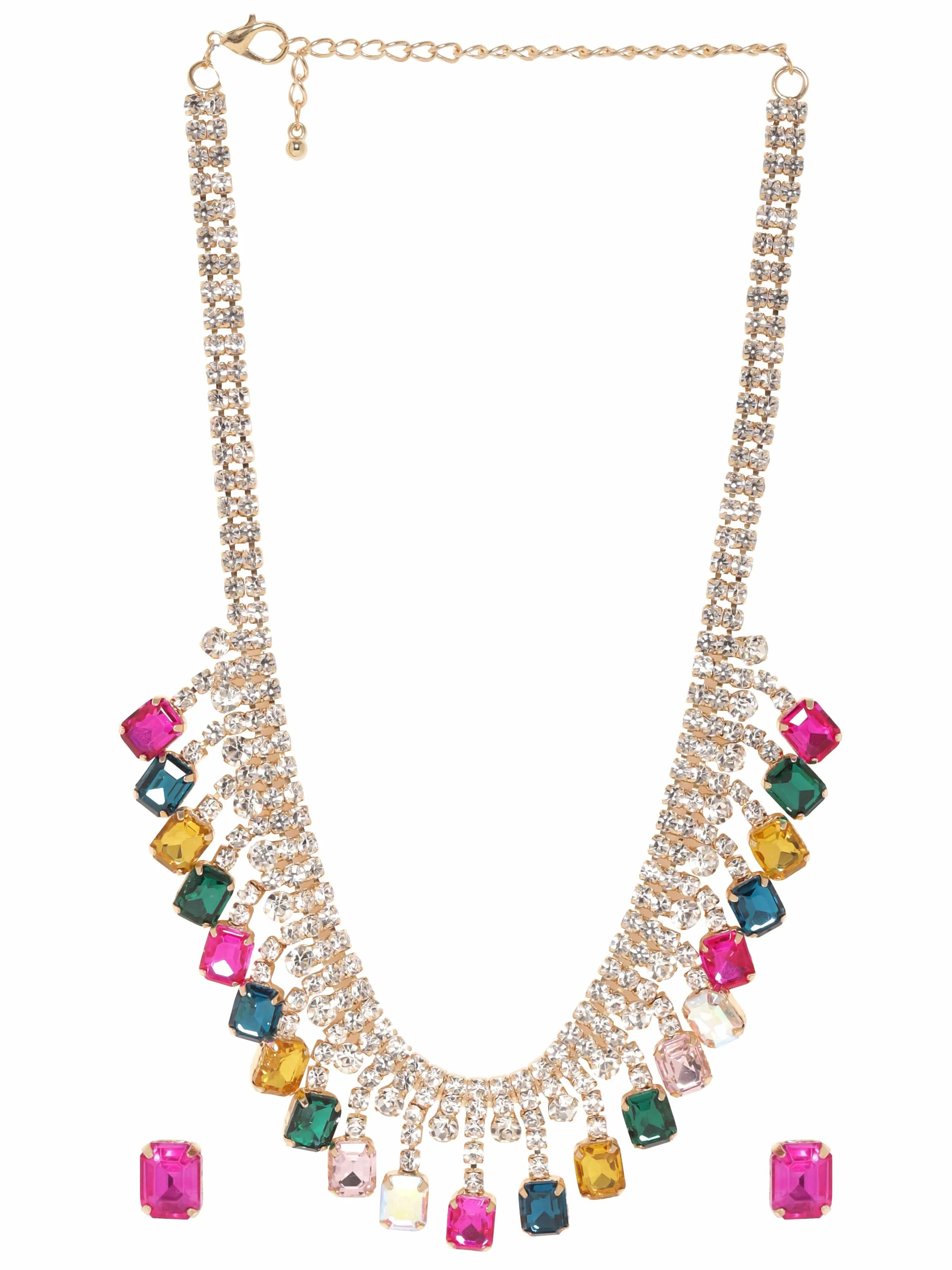 Rubans Rustic Radiance A Multicolored Gemstone Western Necklace Set