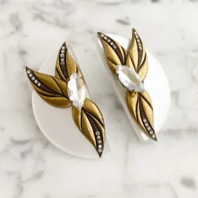 RYDER half moon statement studs