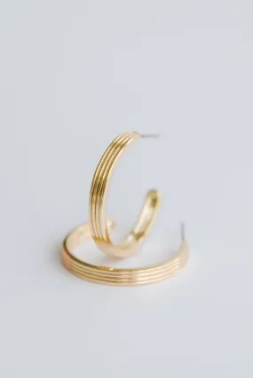 Sheila Medium Gold Hoops