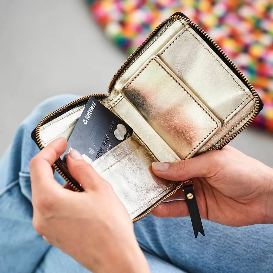 Square Leather Purse