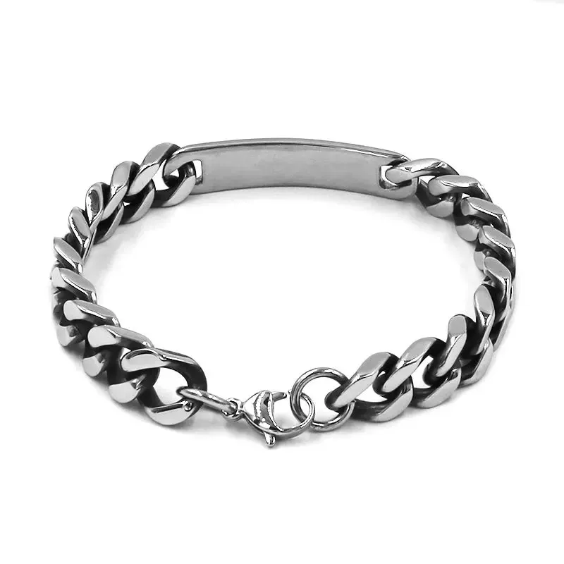 Stainless Steel 10mm Name Engravable  Bracelet