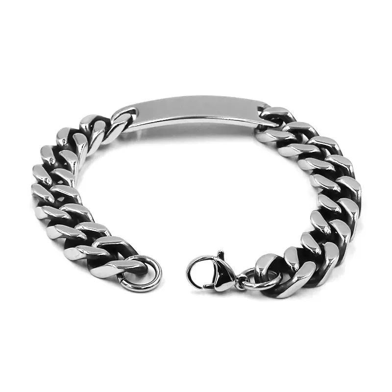 Stainless Steel 10mm Name Engravable  Bracelet