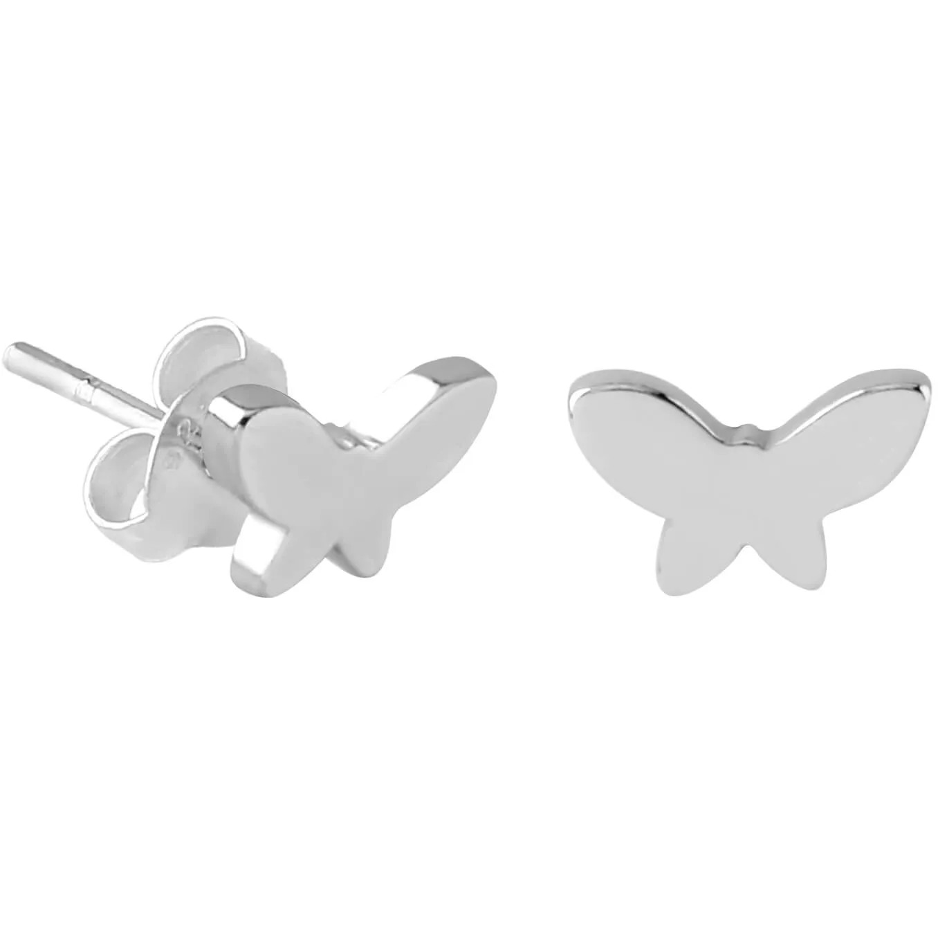 Sterling Silver XS Tiny Butterfly Stud Earrings