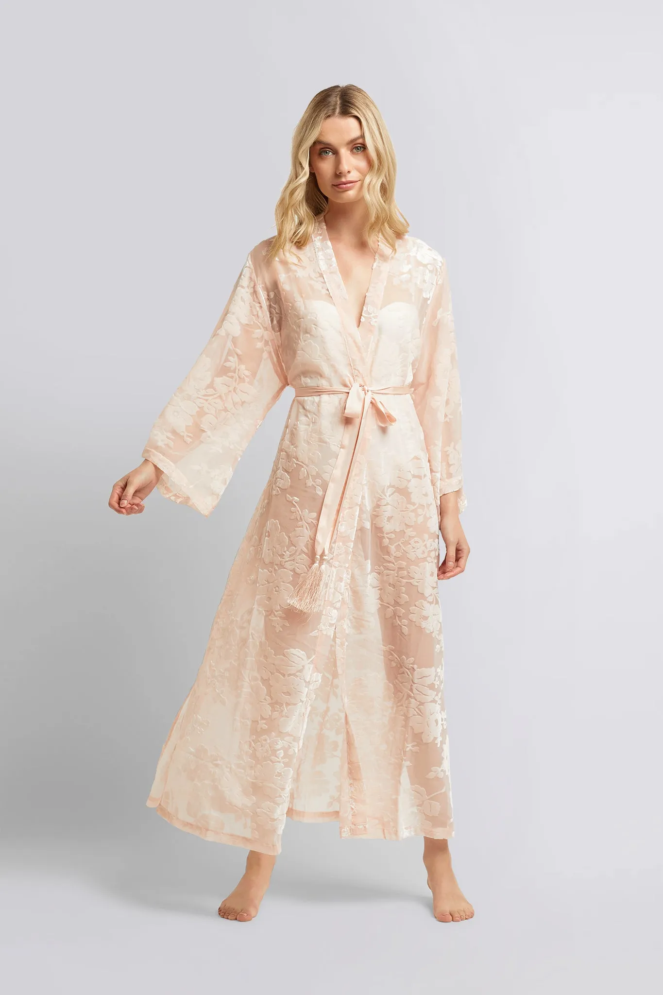 Stevie Maxi Robe - Blush