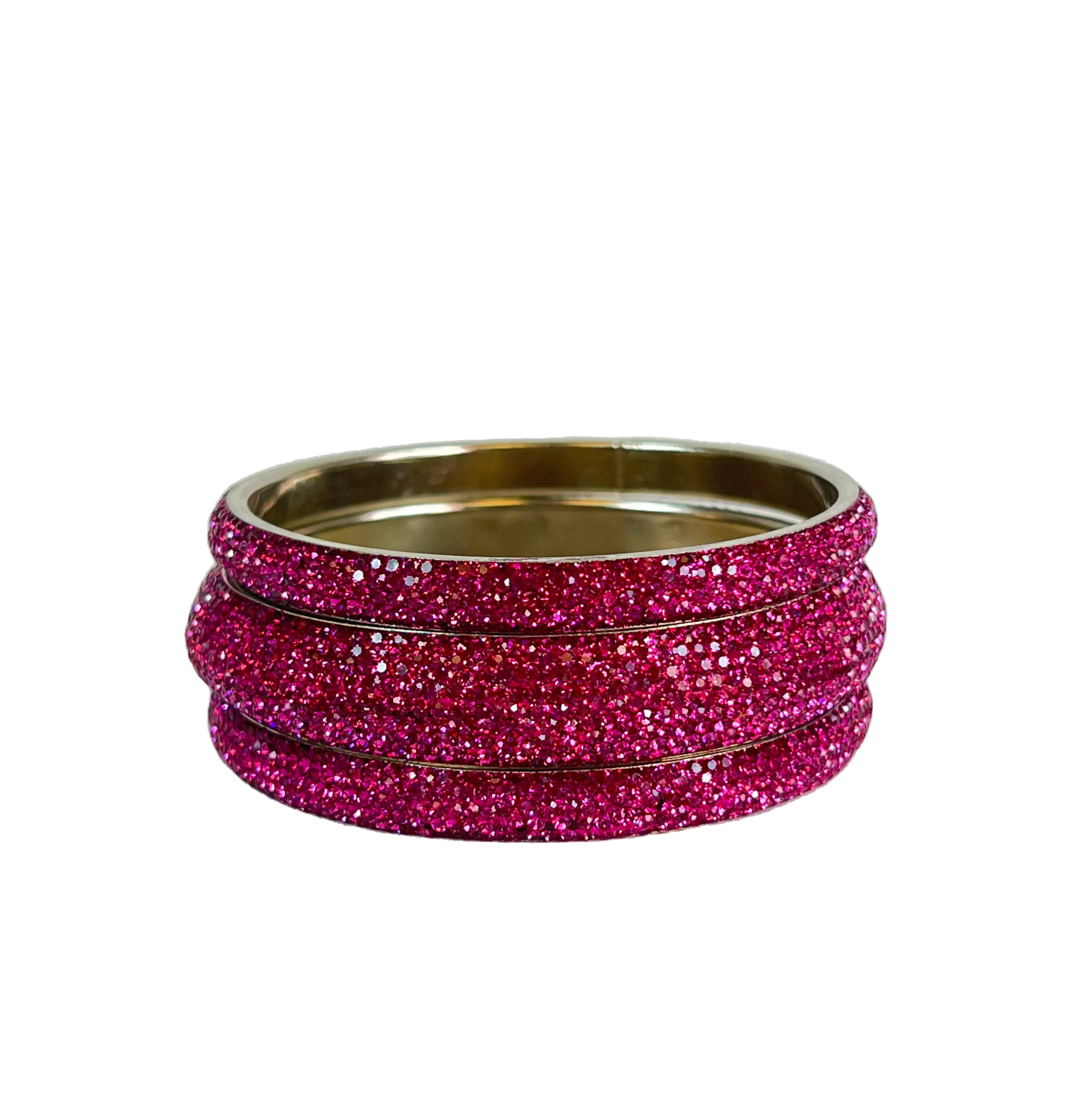 Sundar Bangles  Bollywood Hot Pink Crystal