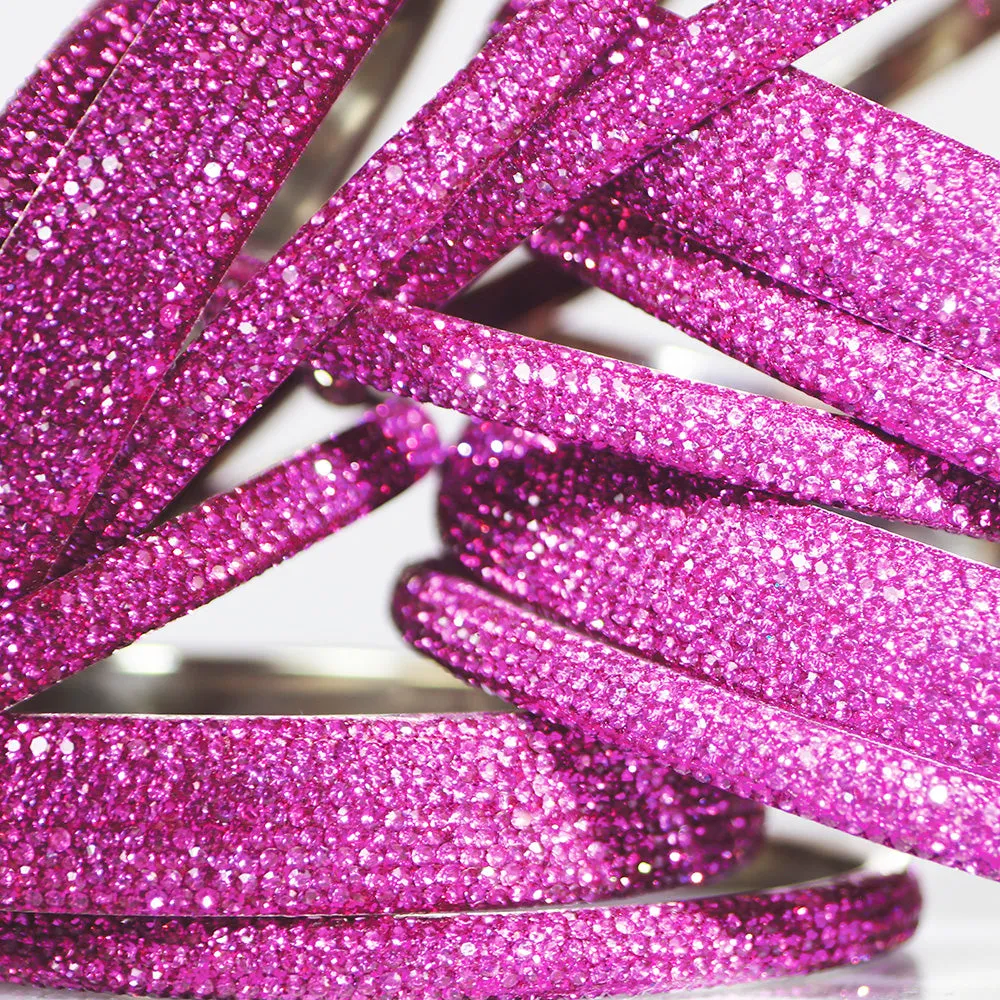 Sundar Bangles  Bollywood Hot Pink Crystal