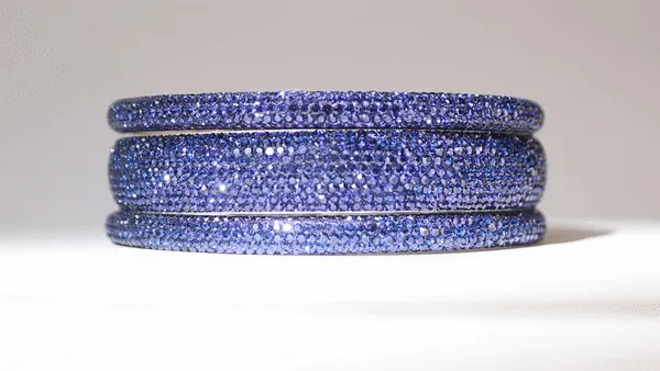 Sundar Bangles  Bollywood Navy Crystal