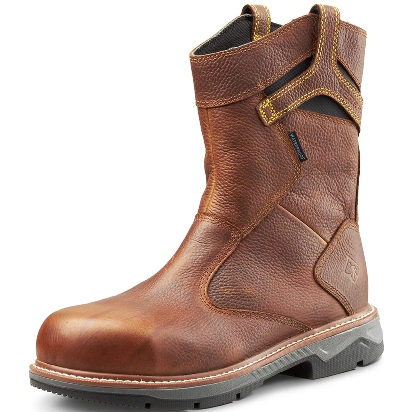 Terra Men's Patton AT Waterproof Pull-On Safety Work Boot -Brown- 4TCBBN