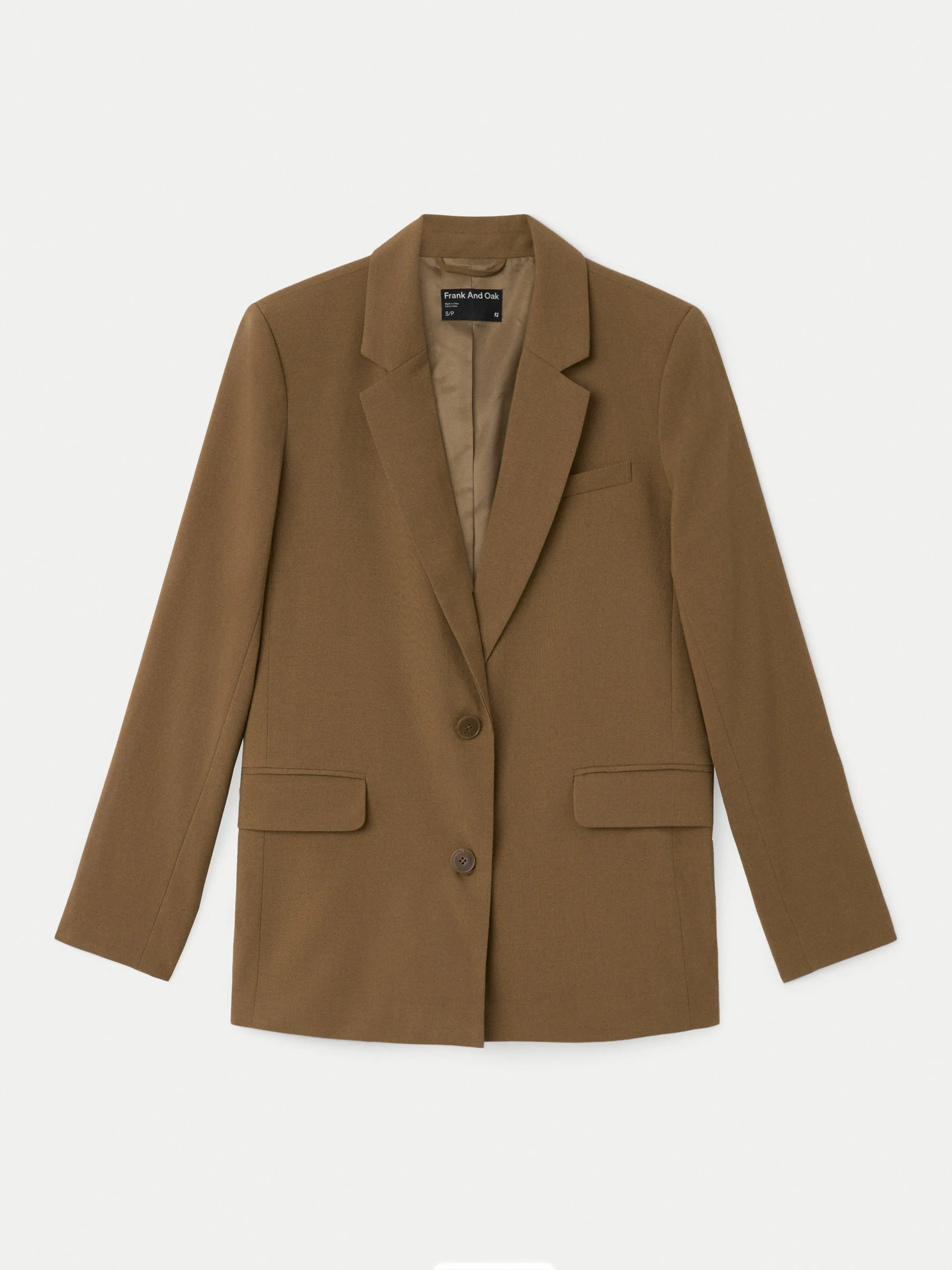 The Relaxed Single Breasted Blazer in Sepia