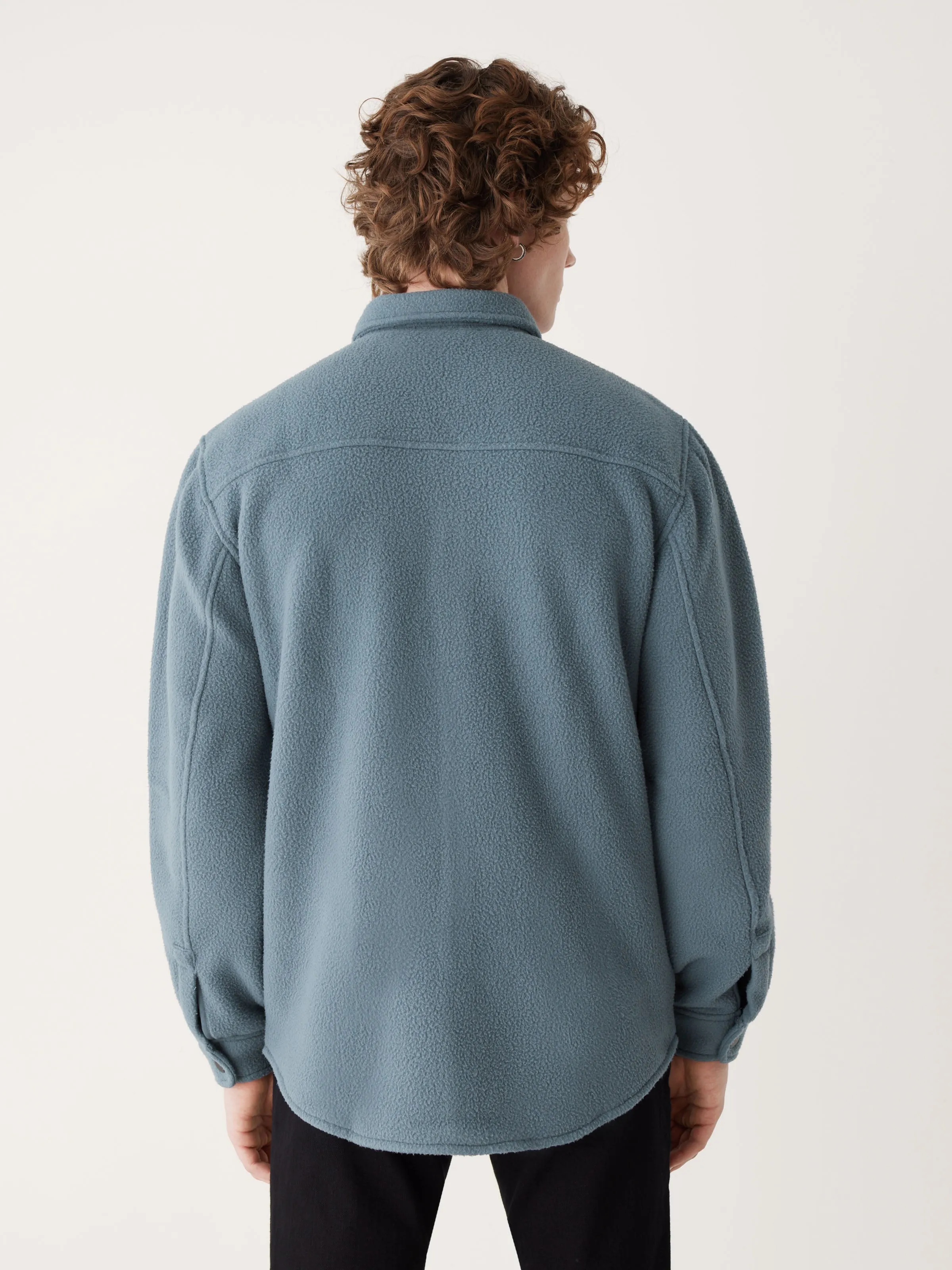 The Tundra Polar Fleece Overshirt in Stormy Blue