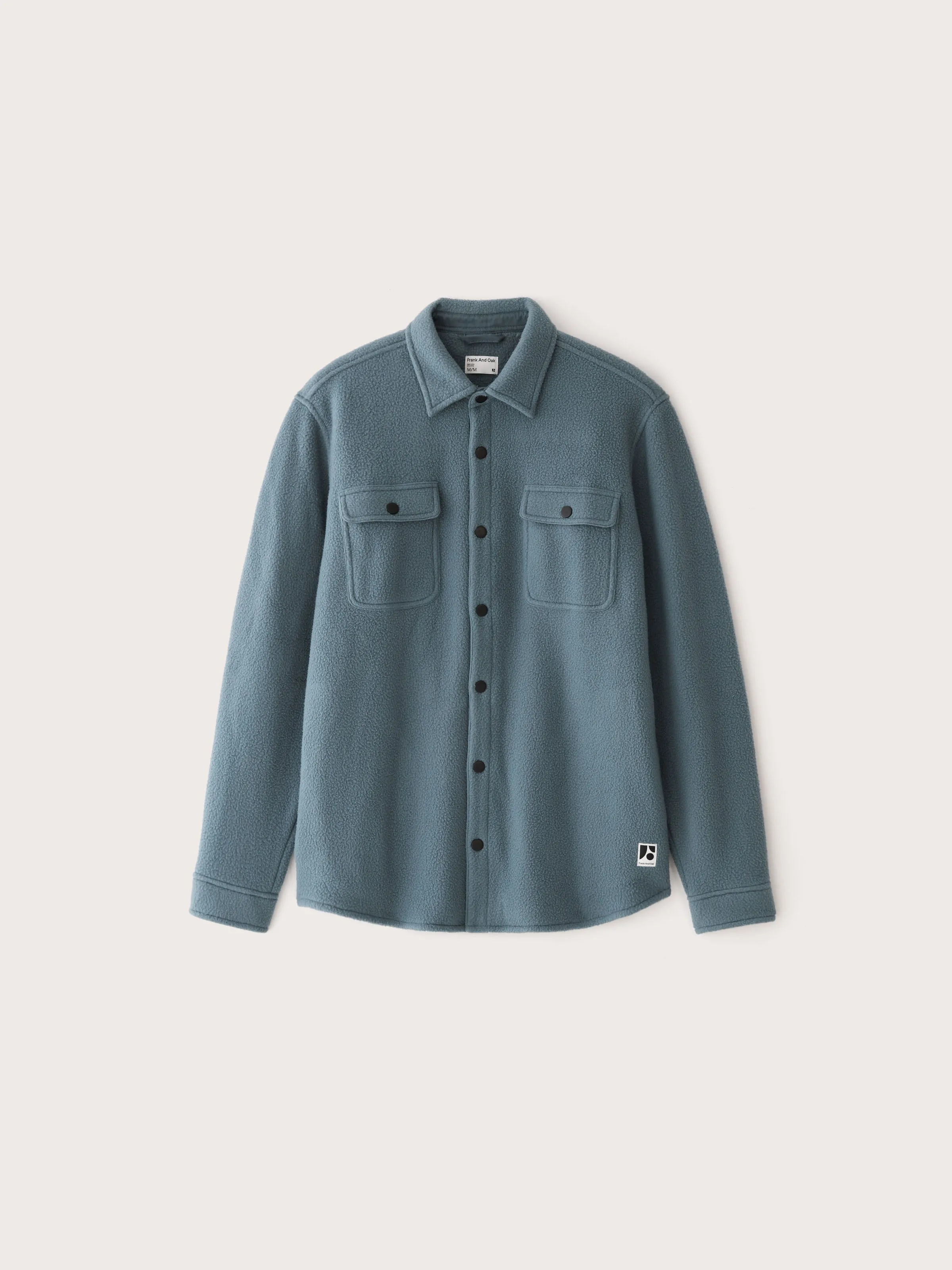 The Tundra Polar Fleece Overshirt in Stormy Blue