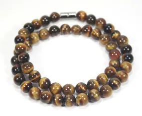 Tiger Eye Necklace (8mm Medium Beads)