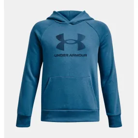 Under Armour Cosmic Blue/Varsity Blue Rival Fleece Big Logo Hoodie