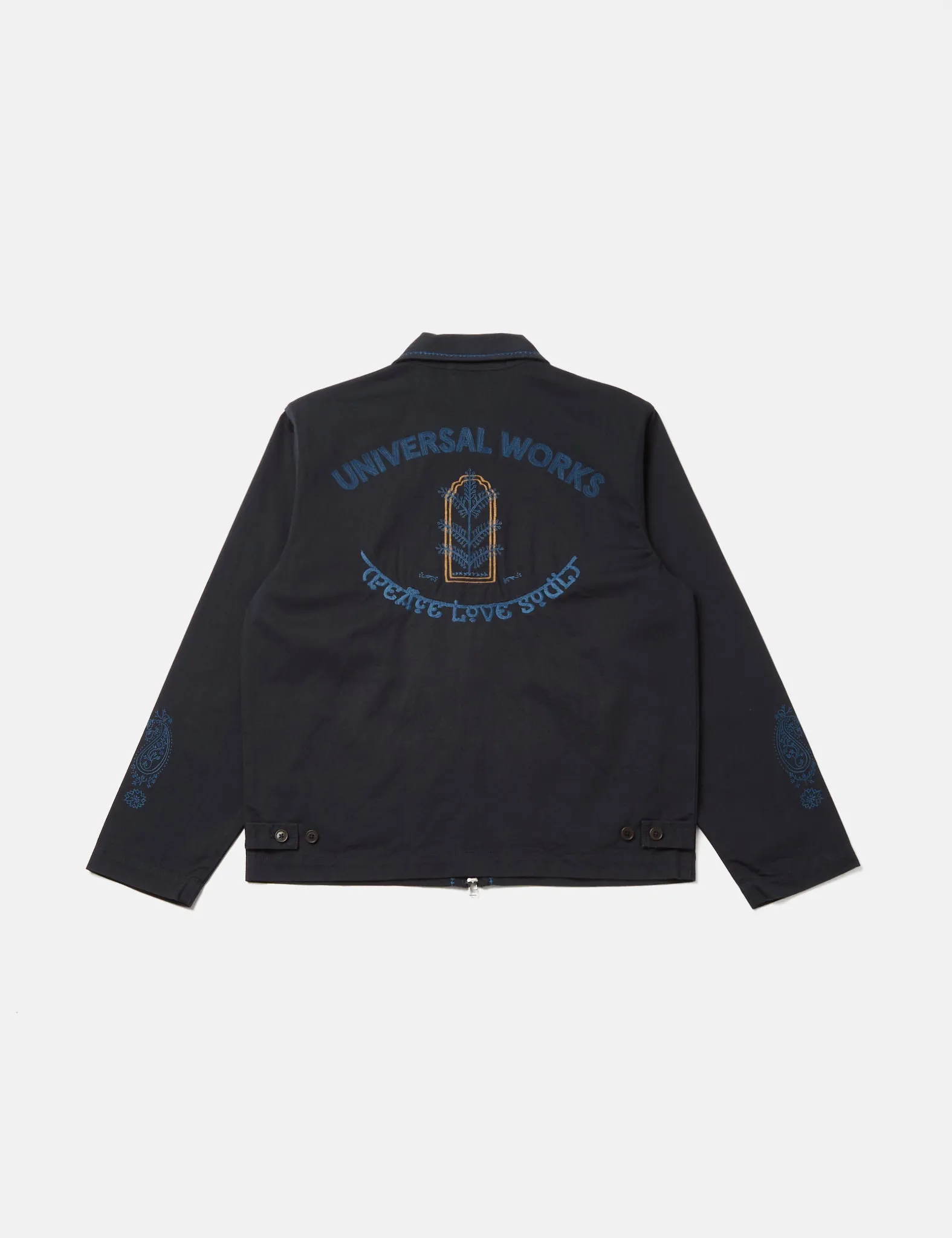 Universal Works Ancramdale Embroidered Jacket (Twill) - Navy Blue