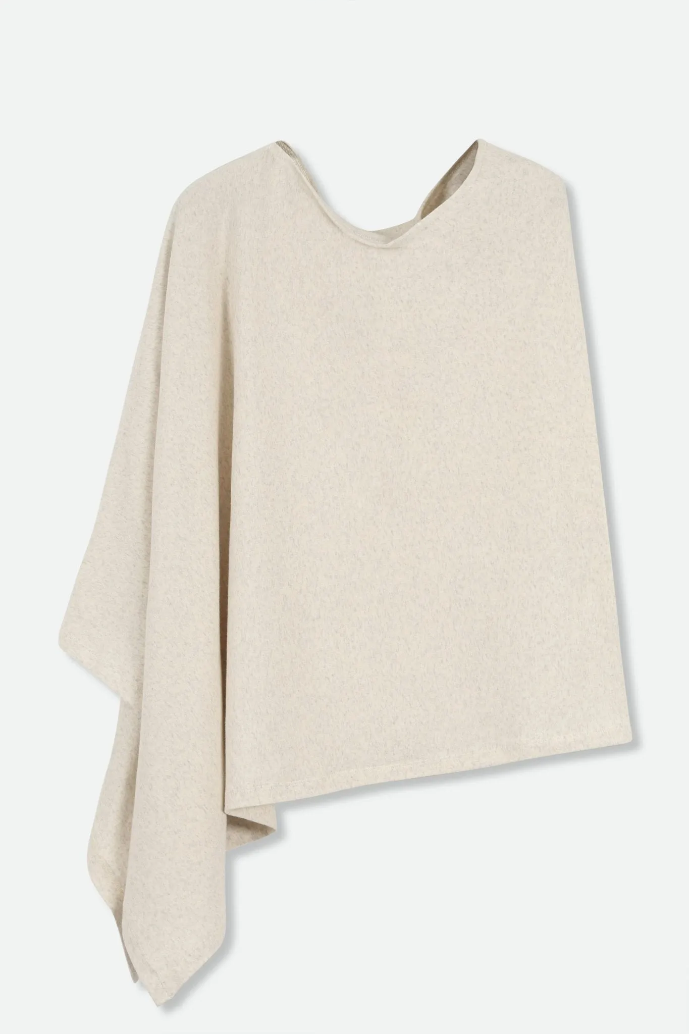 VARA WRAP IN HEATHER PIMA COTTON STRETCH PEARL GREY