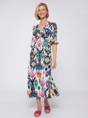 VILAGALLO CAROLINA DRESS IKAT KNIT PRINT