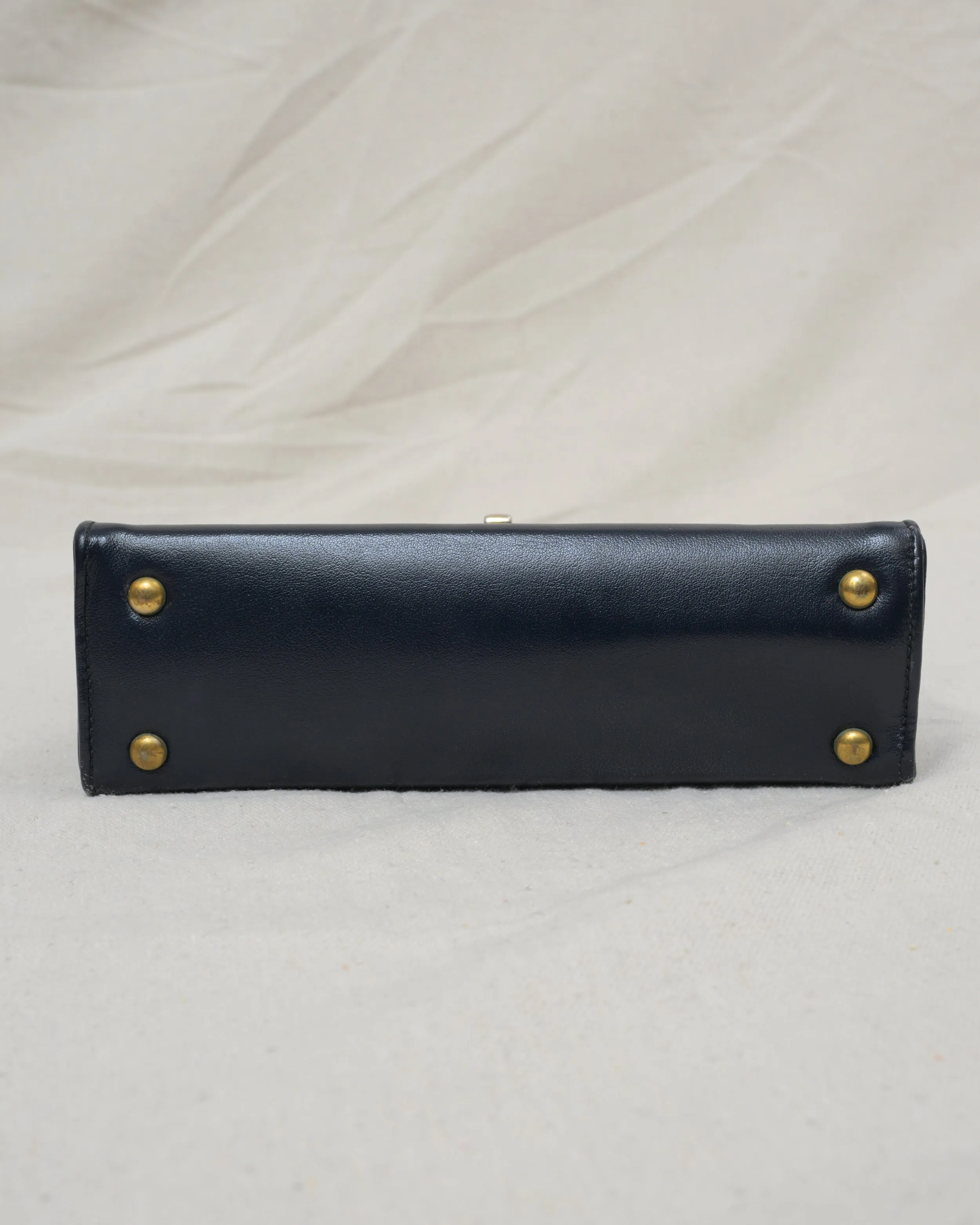 Vintage 60s Navy Blue Box Purse