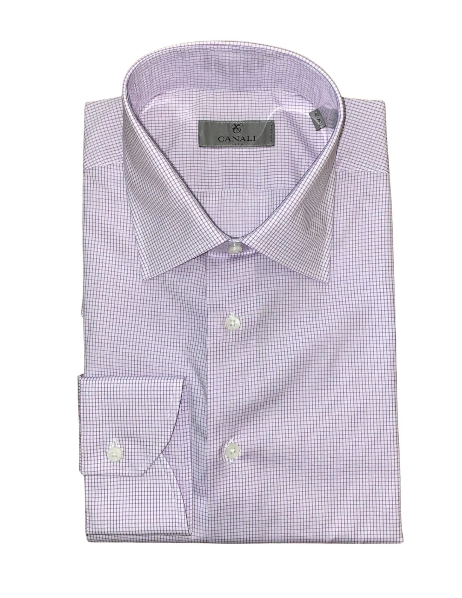 White and Purple Cotton Shirt