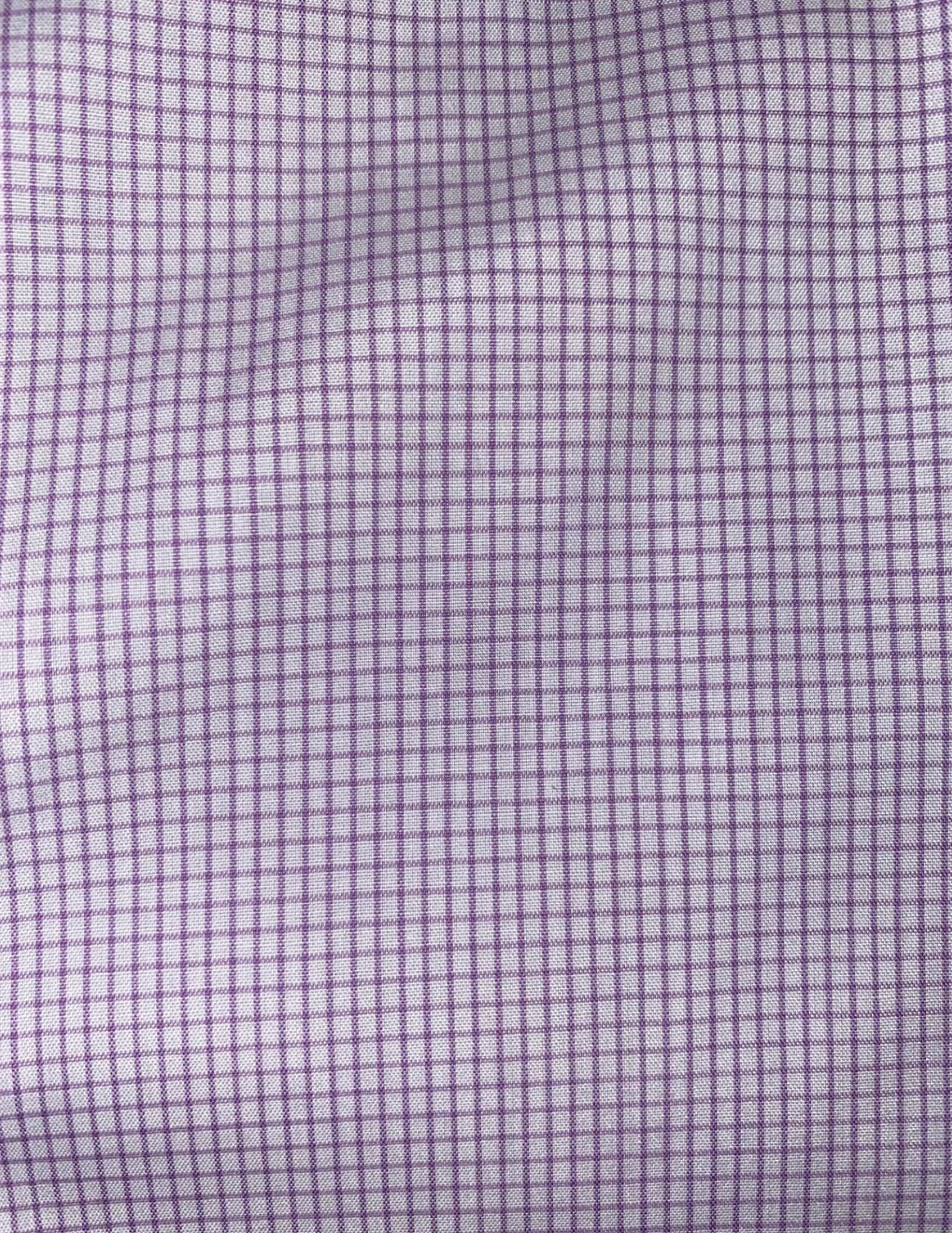 White and Purple Cotton Shirt