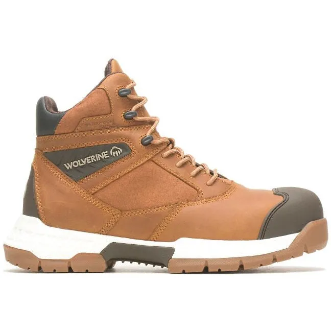 Wolverine Men's Rush Ultraspring 6 WP Carbonmax Work Boot -Honey- W231040