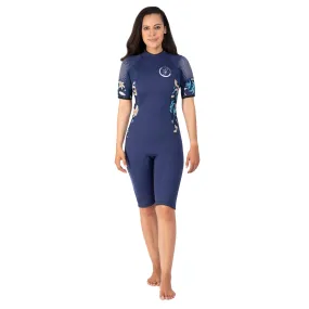 Women's 3mm Explorer Shorty Wetsuit - Dark Floral