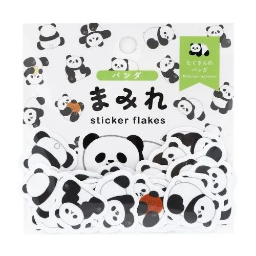 World Craft Mamire 45pcs Pandas Masking Tape Sticker Flakes