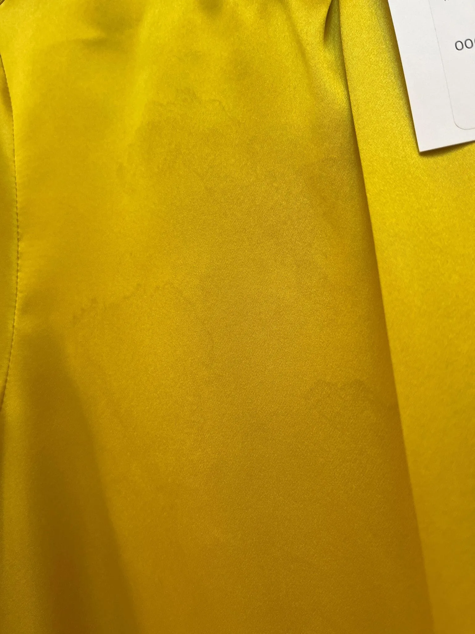 Yellow long-sleeved satin shirt - size FR 34